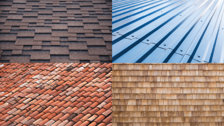 Image depicting 4 different kinds of roofing options