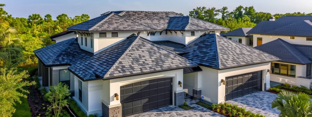 a stunning array of durable, vibrant roof shingles on a modern jacksonville home.